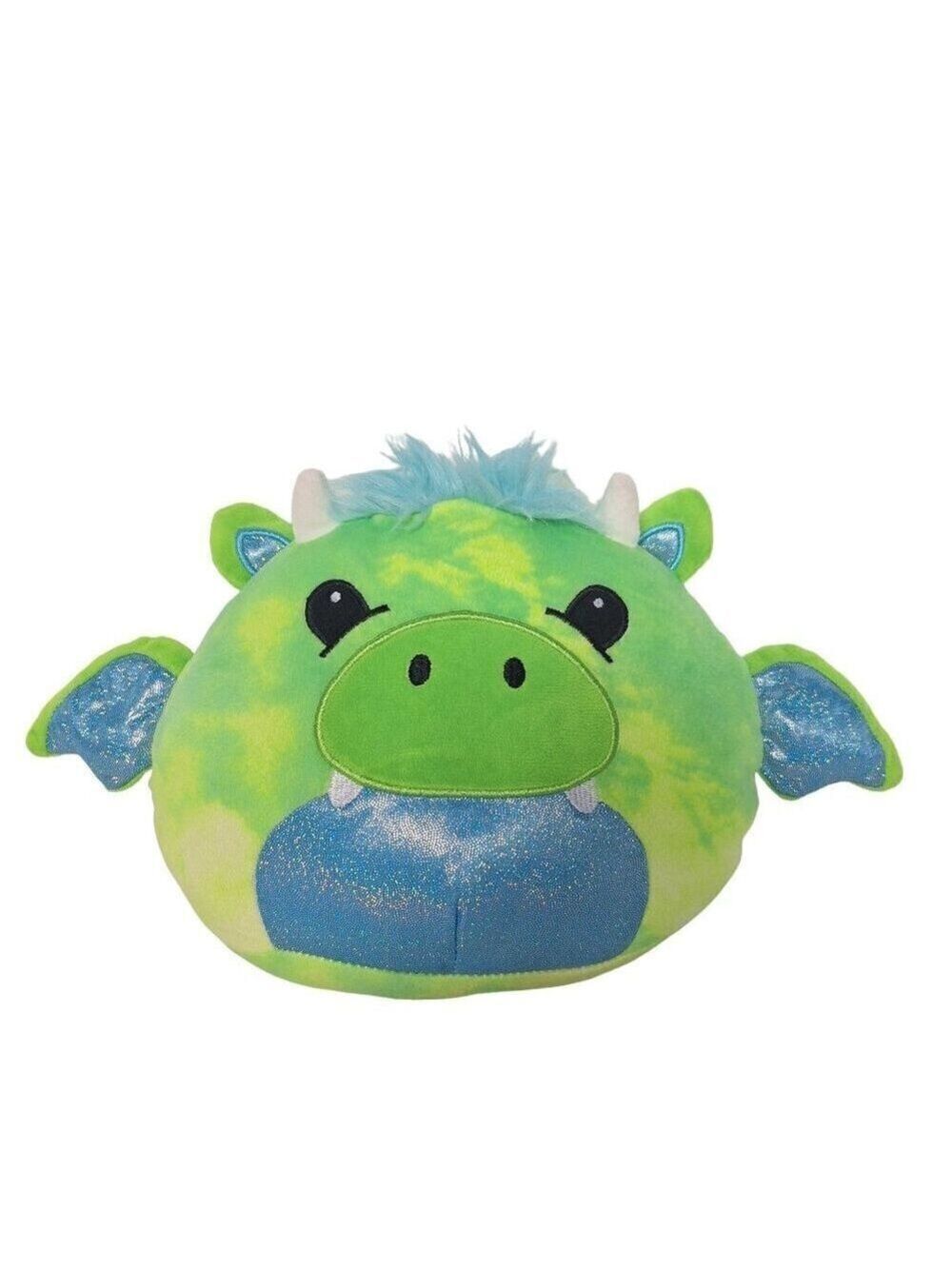 Green Dragon Monster Plush Horns Metallic Wings 8.5"